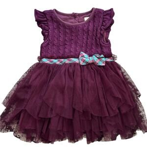 MATILDA JANE Baby Maroon Tutu Dress Size 6-12m